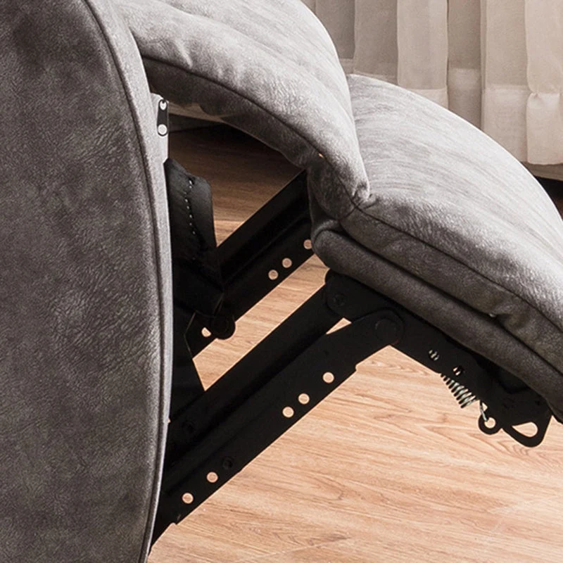 Fauteuil van kunstleer met lumbaal metalen frame Standaard fauteuil Clearhalo