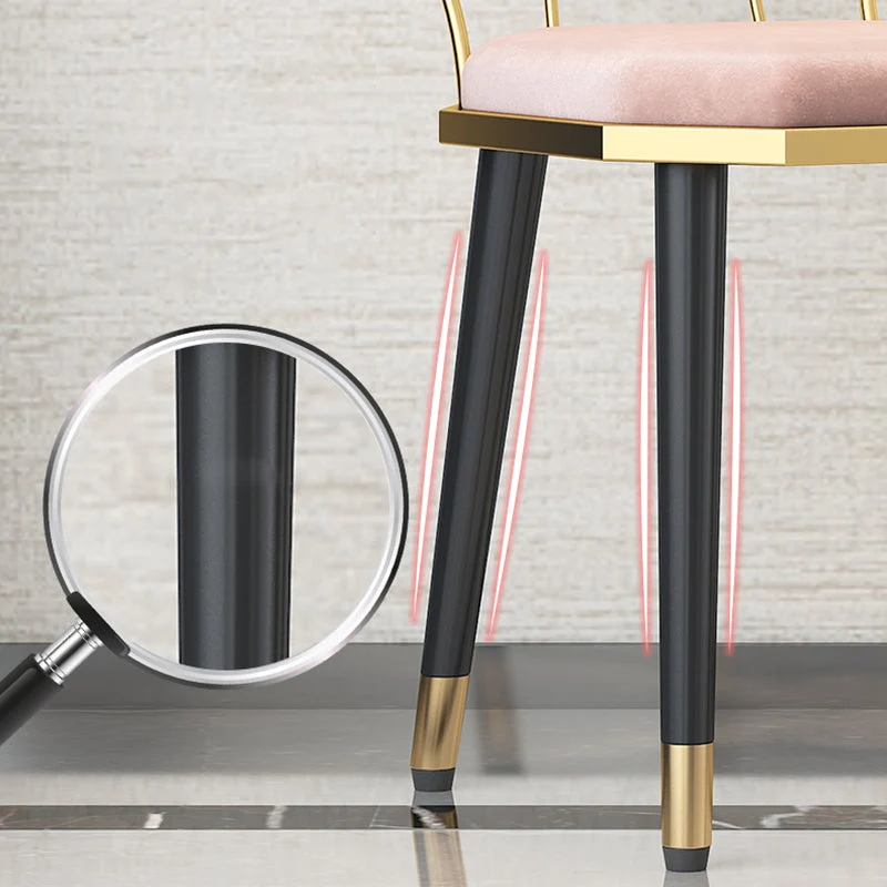 Fluwelen eetkamerstoel Scandinavische stijl Metalen eetkamerstoelen voor gebruik restaurants Clearhalo