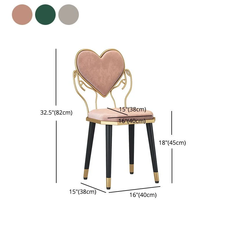 Fluwelen eetkamerstoel Scandinavische stijl Metalen eetkamerstoelen voor gebruik restaurants Clearhalo