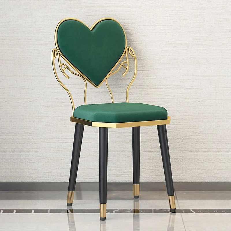 Fluwelen eetkamerstoel Scandinavische stijl Metalen eetkamerstoelen voor gebruik restaurants Clearhalo
