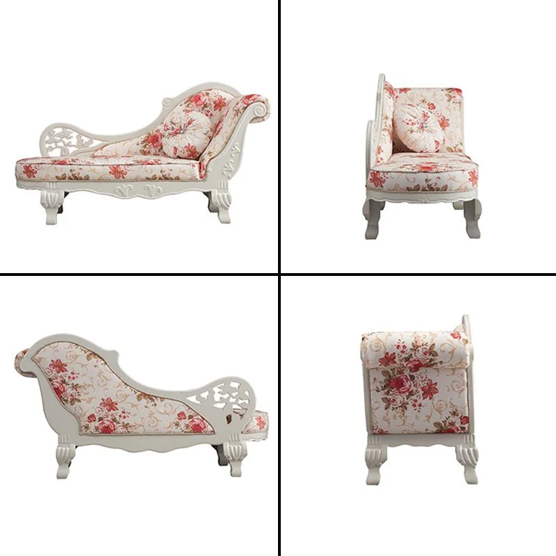 Franse landelijke chaise loungebank bloem chaise met één arm Clearhalo
