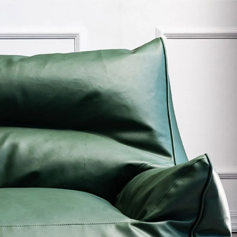 Gebonden lederen fauteuil, inclusief stapelarmen, stoel voor woonkamer Clearhalo