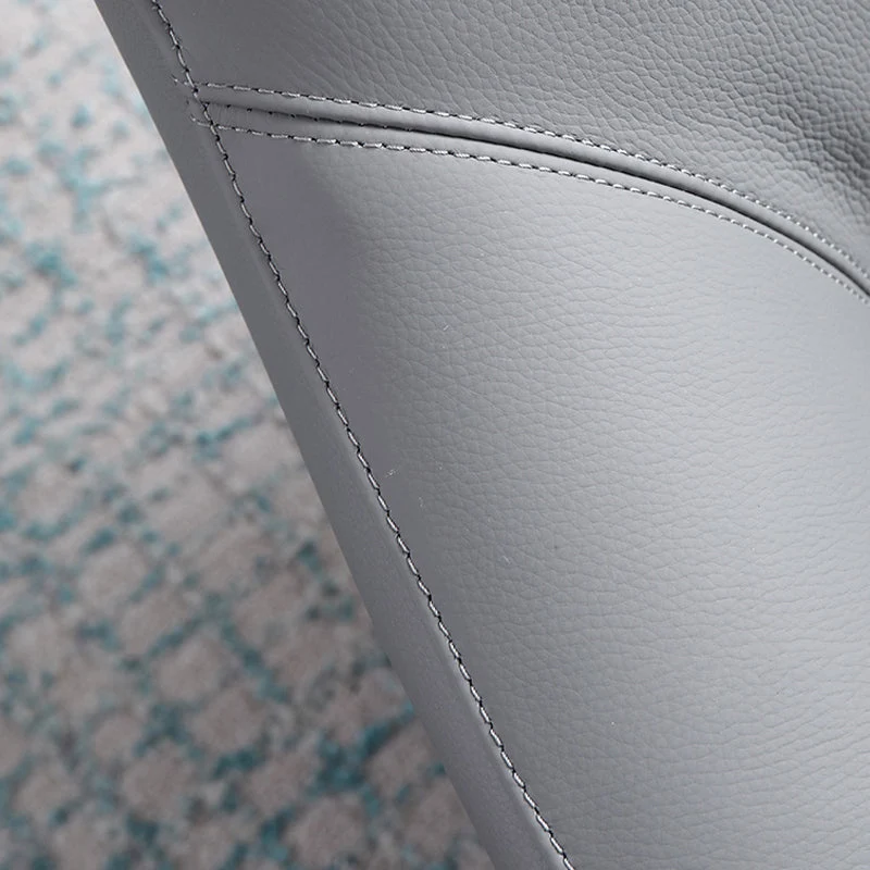 Gebonden lederen vleugelfauteuil met standaard fauteuil met één poot de slaapkamer Clearhalo
