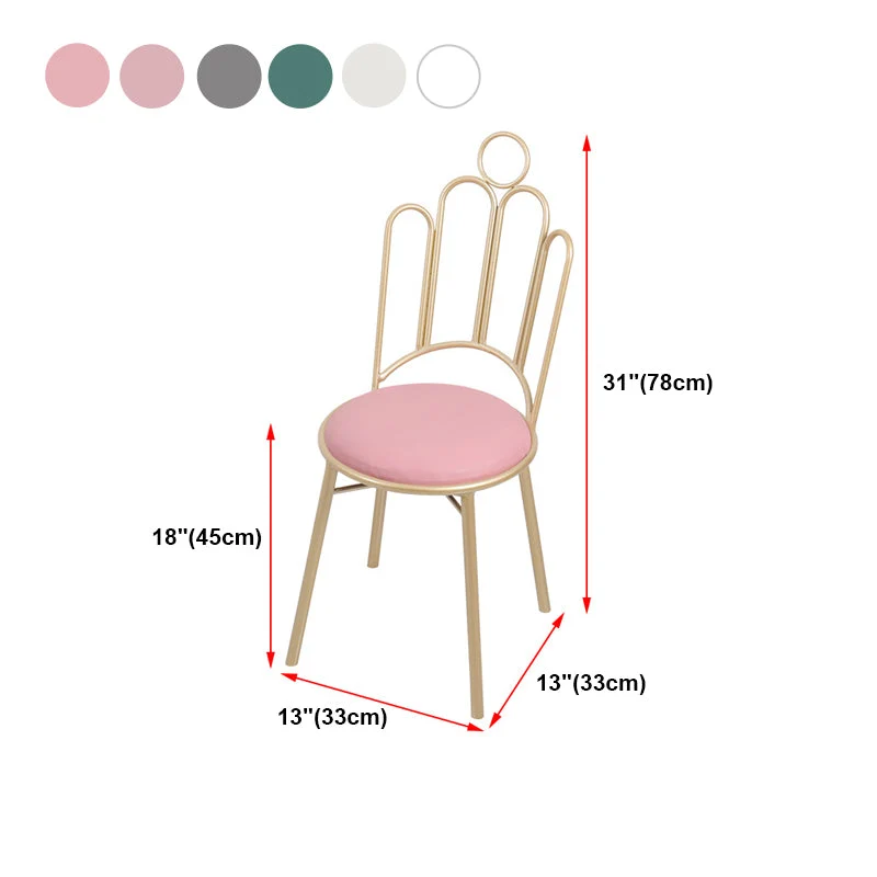 Gestoffeerde armloze eetkamerstoelen Scandinavische stijl, eetkamerstoelen met open achterkant Clearhalo