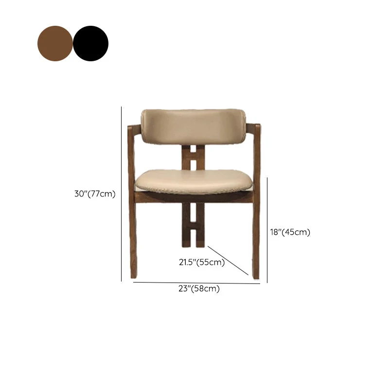 Gestoffeerde eetkamerstoelen Moderne fauteuils met houten onderstel Clearhalo