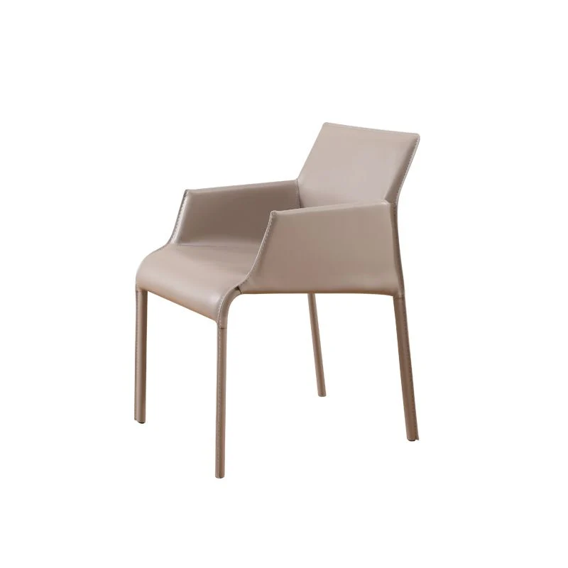 Gestoffeerde fauteuil Eigentijdse kunstleer eetkamerstoel voor thuis Clearhalo