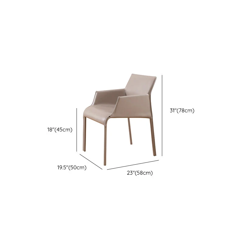 Gestoffeerde fauteuil Eigentijdse kunstleer eetkamerstoel voor thuis Clearhalo
