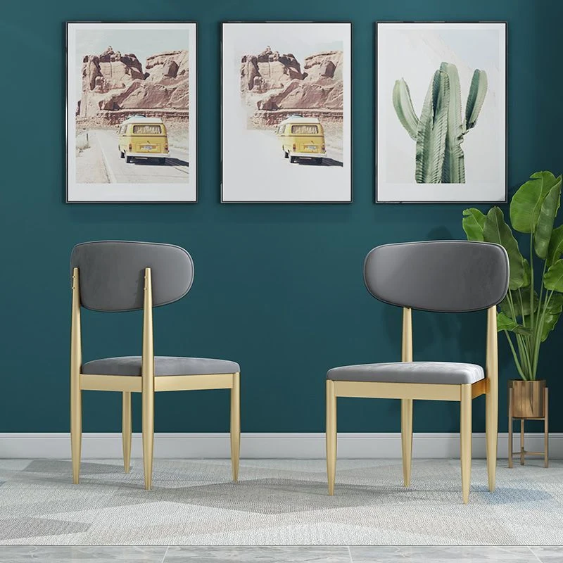 Gestoffeerde stoel Eetkamerstoel Scandinavische stijl met open rug Clearhalo