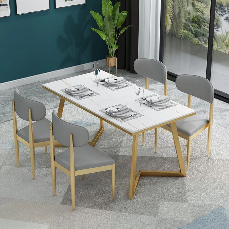 Gestoffeerde stoel Eetkamerstoel Scandinavische stijl met open rug Clearhalo
