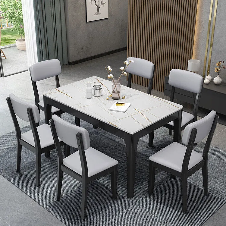 Glam Houten Stoel Eetkamerstoel met open rug voor eetkamer met gestoffeerd Clearhalo