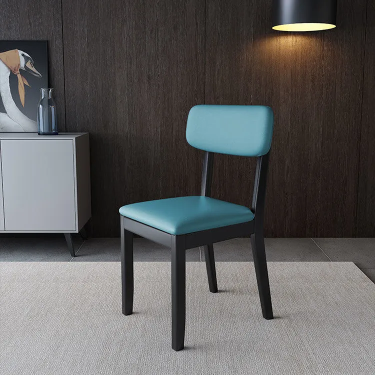 Glam Houten Stoel Eetkamerstoel met open rug voor eetkamer met gestoffeerd Clearhalo