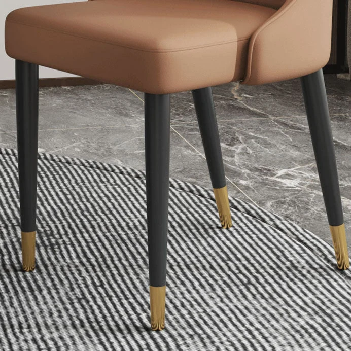 Glam kunstleer eetkamerstoel Parsons stoel matte afwerking voor keuken Clearhalo