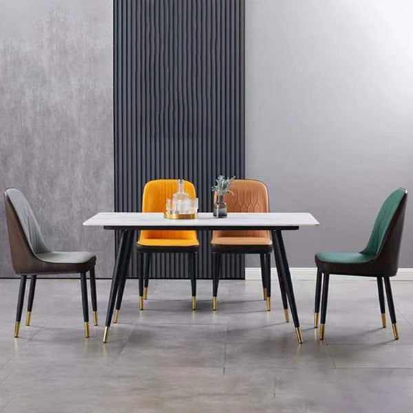 Glam kunstleer eetkamerstoel Parsons stoel matte afwerking voor kantoor Clearhalo