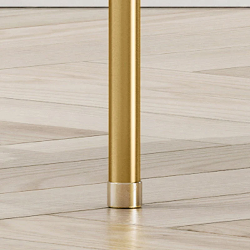 Glam Metal Eetkamerstoel Armloze PU lederen eetkamerstoelen voor thuisgebruik Clearhalo