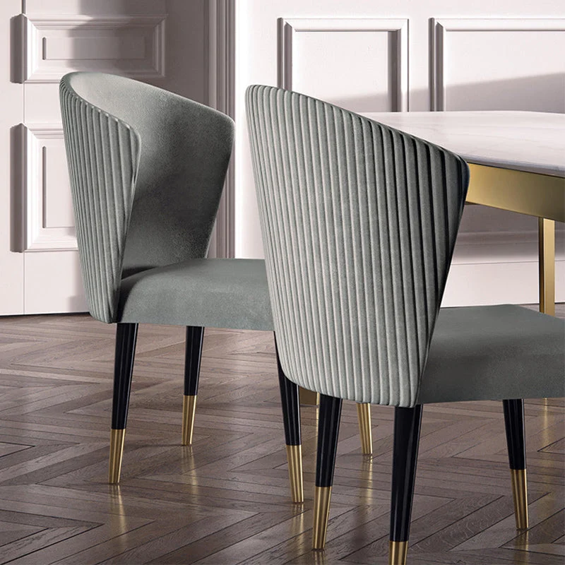 Glam Parsons armloze eetkamerstoelen, gestoffeerde eetkamerstoel Clearhalo