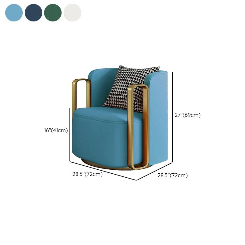Glam Square Arms Fauteuil Effen Kleur Armen inbegrepen Fauteuil voor woonkamer Clearhalo