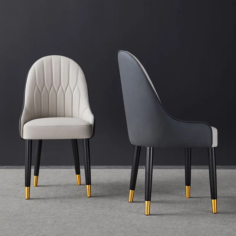 Glam stoel met massief houten poten Parsons gestoffeerde stoel voor eetkamer Clearhalo