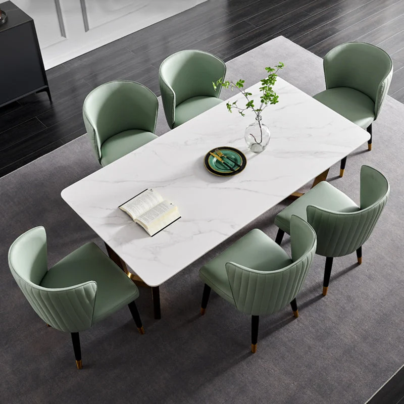 Glam Style Armloze bijzetstoelen Houten stoel met houten poten voor keuken Clearhalo