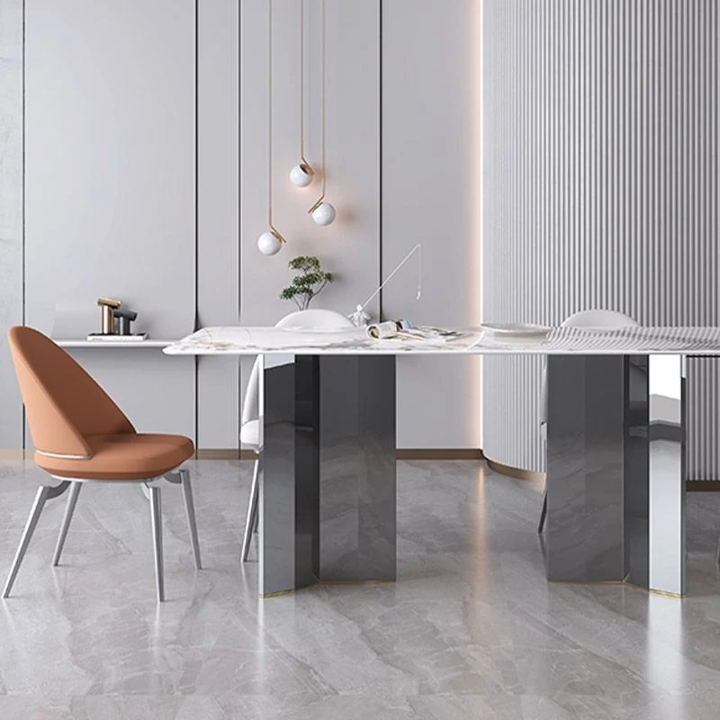Glam Style Bijzetstoel Metaal Stevige Achterkant Eetkamerstoel Voor Binnen Clearhalo