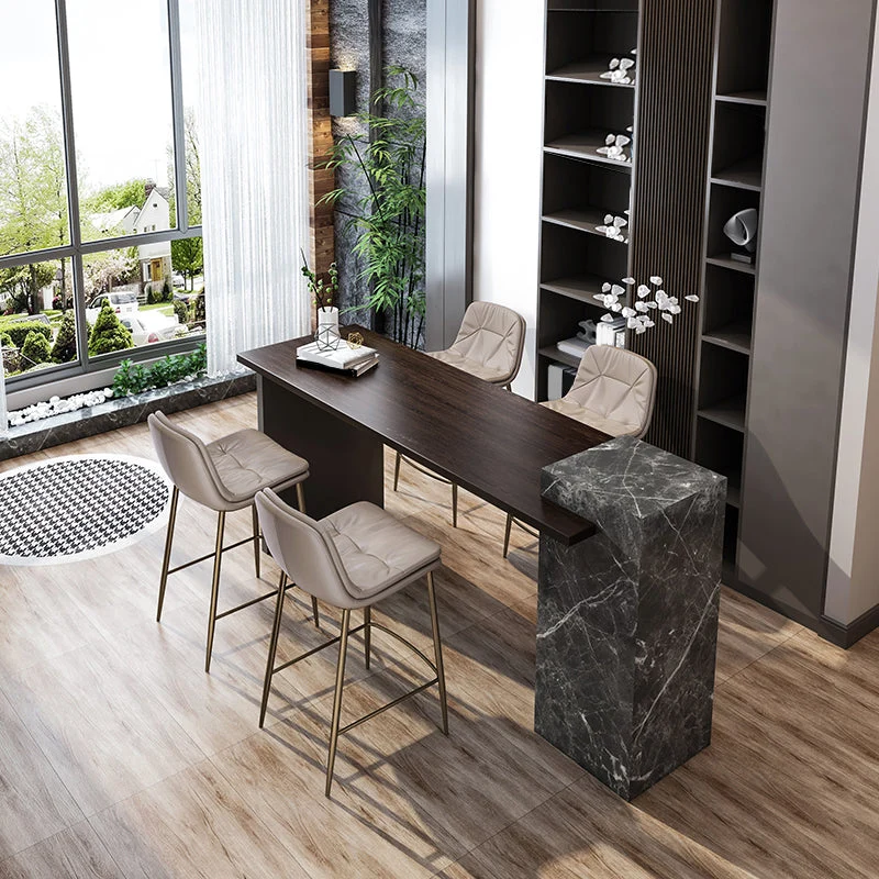 Glam Style Counter Kruk Kunstleer Counter-hoogte kruk voor binnen Clearhalo