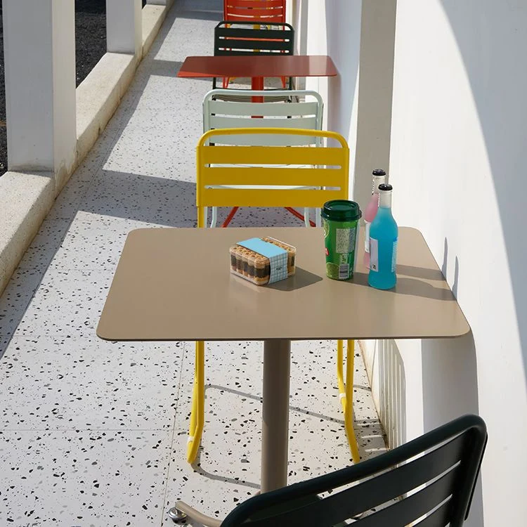 Glam Style Eetkamerstoel Metalen Ladder Achterkant Stoel voor Patio Clearhalo