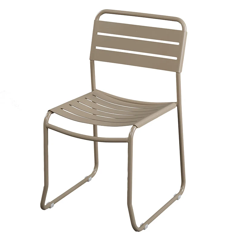 Glam Style Eetkamerstoel Metalen Ladder Achterkant Stoel voor Patio Clearhalo