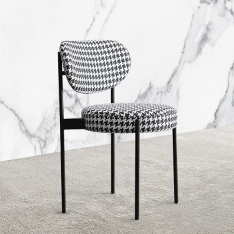 Glam Style Eetkamerstoel Stoffen eetkamerstoel voor binnen Clearhalo