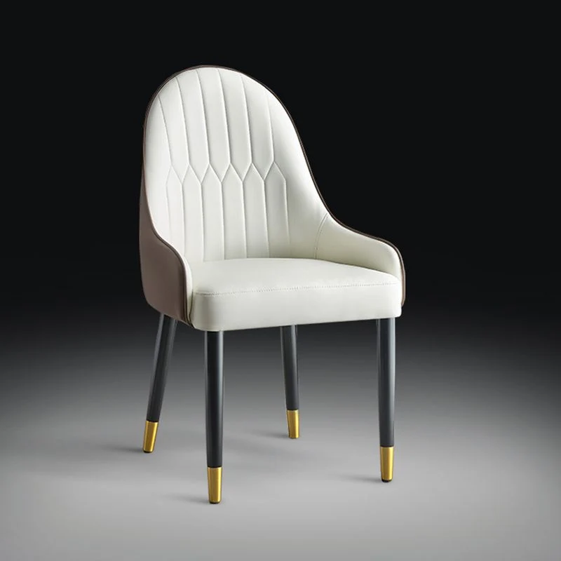 Glam Style Parsons eetkamerstoelen kunstleer armloze bijzetstoel Clearhalo