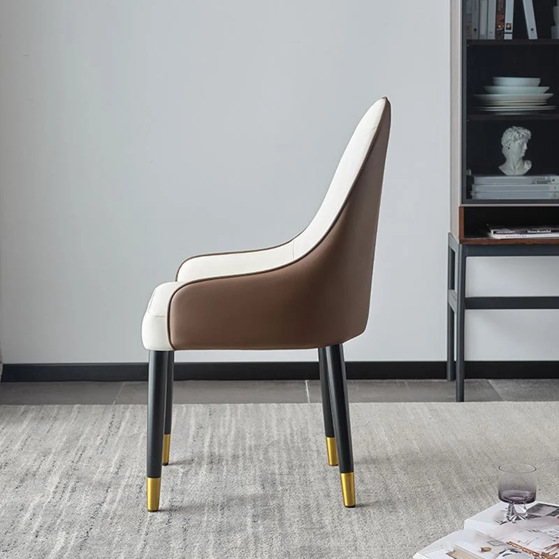 Glam Style Parsons eetkamerstoelen kunstleer armloze bijzetstoel Clearhalo
