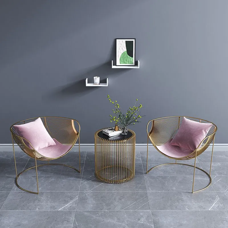 Glam-armen inclusief ronde armen met vaste rugleuning en fauteuil de woonkamer Clearhalo