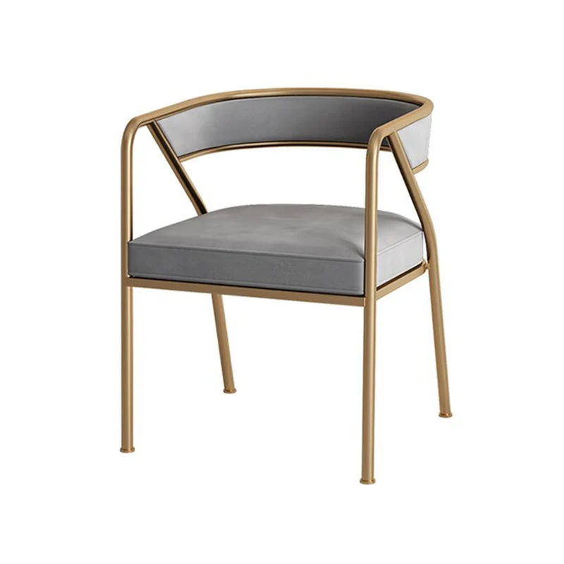 Glam-stijl eetkamerstoelen met gouden ijzeren frame en eetkamerstoel met open achterkant Clearhalo