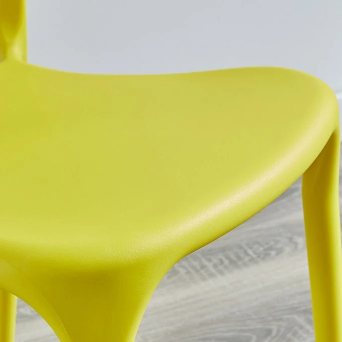 Glam-stijl stoel met open rug Kunststof stapelbare eetstoel voor binnen Clearhalo