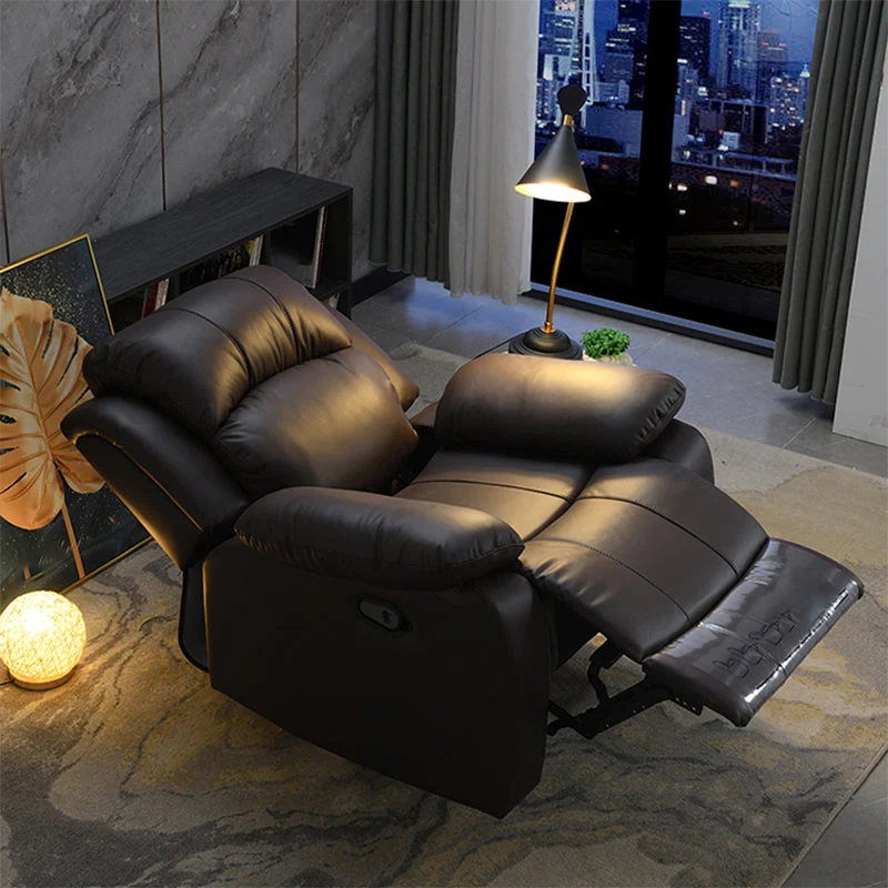 Hedendaagse thuisbioscoopfauteuil, schommelstoel met handmatige drukknop, effen kleur voor binnen Clearhalo