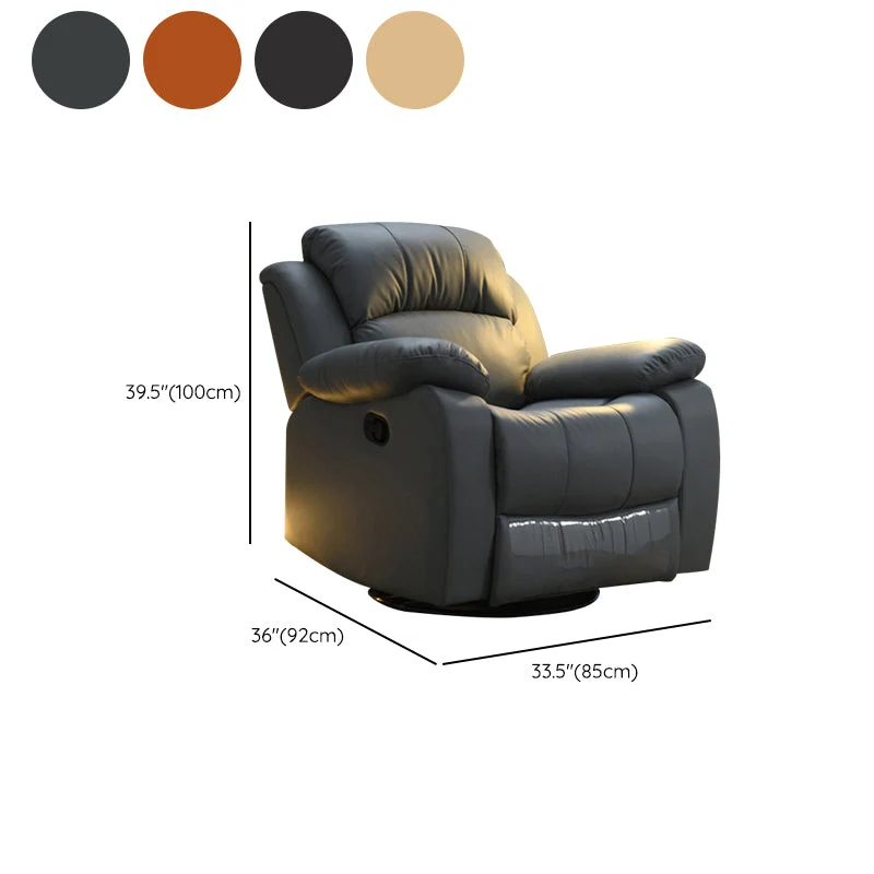 Hedendaagse thuisbioscoopfauteuil, schommelstoel met handmatige drukknop, effen kleur voor binnen Clearhalo