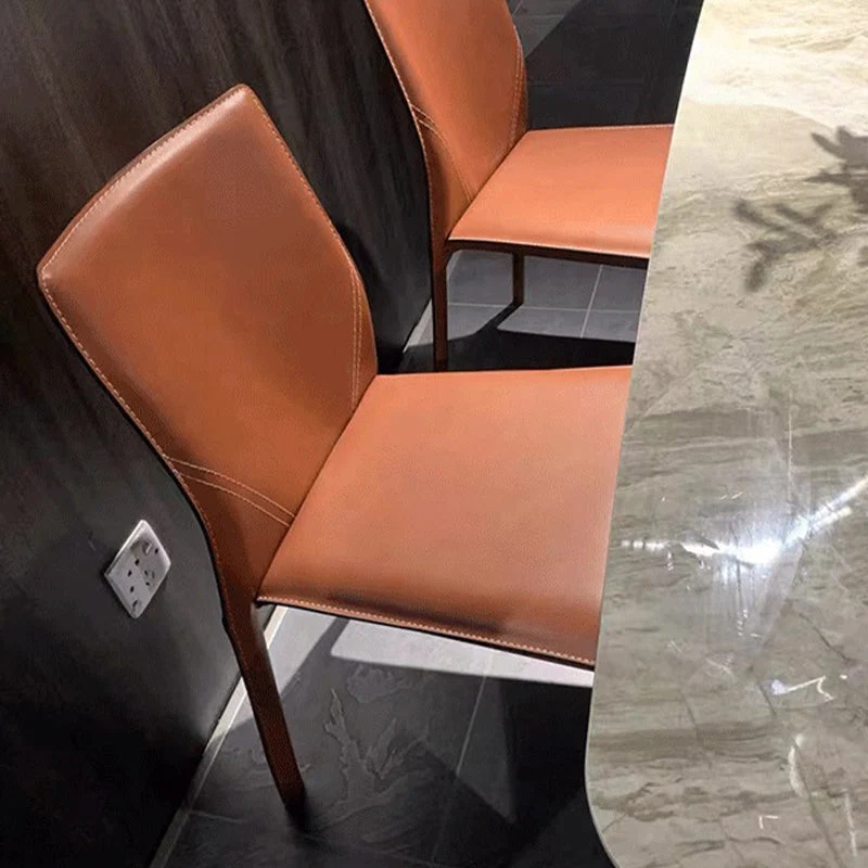 Home Eetkamer Bijzetstoel Kunstleer Armloze eetkamerstoelen Clearhalo