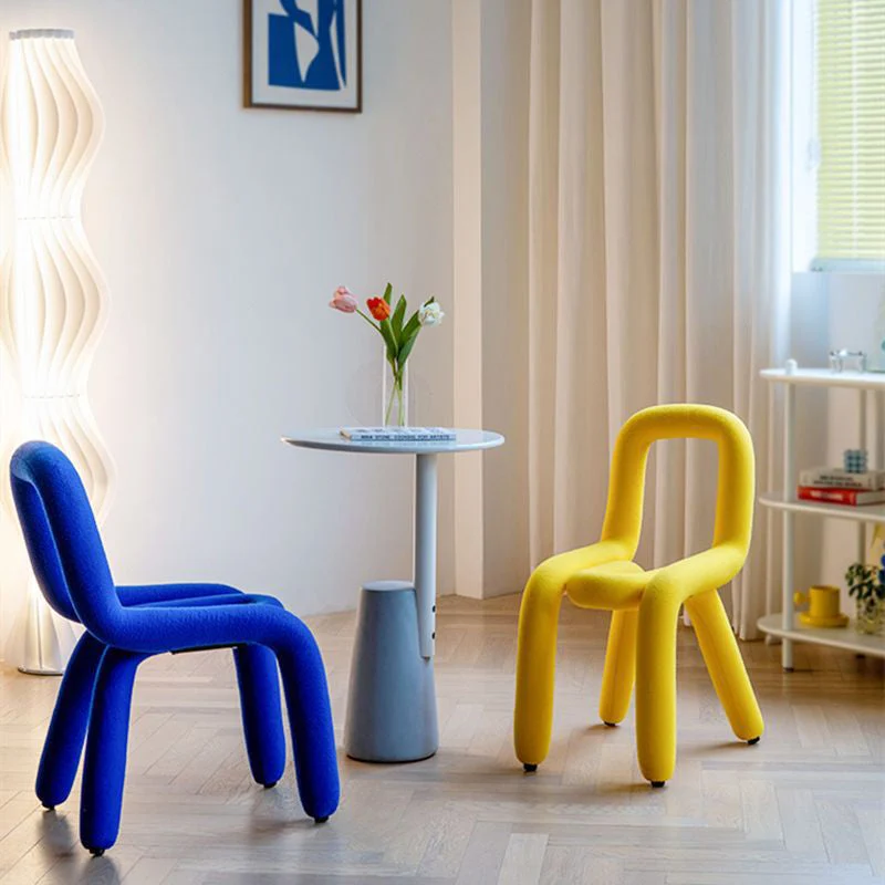 Home Stoffen eetkamerstoelen Designerstijl armloze stoel met open rug Clearhalo