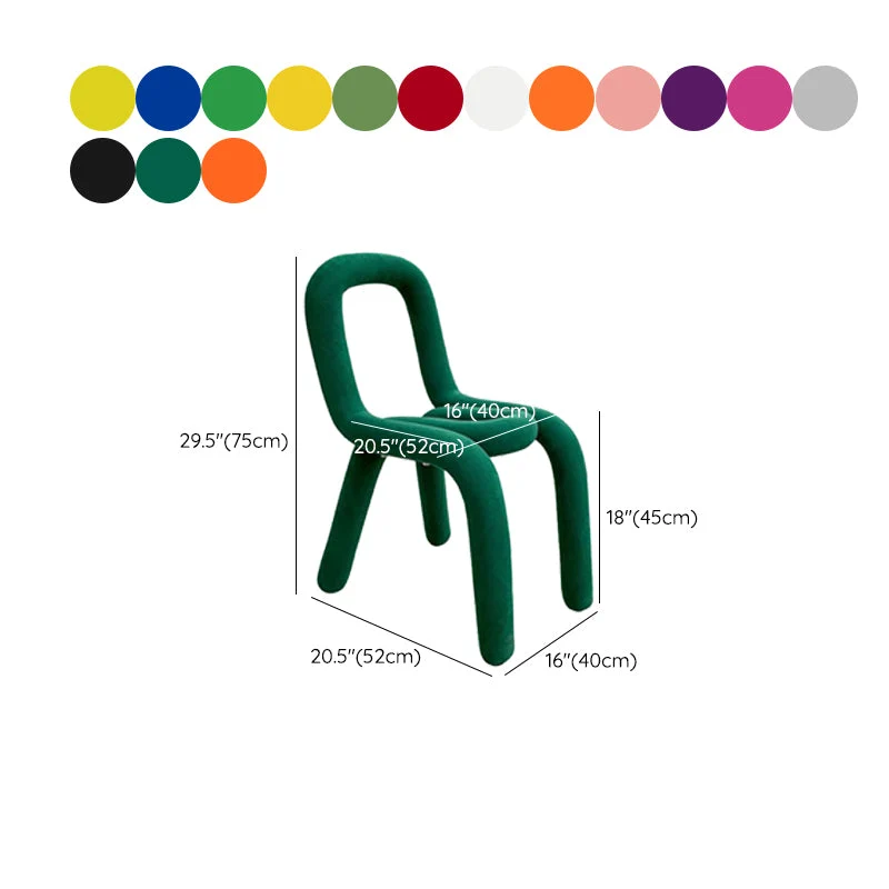 Home Stoffen eetkamerstoelen Designerstijl armloze stoel met open rug Clearhalo