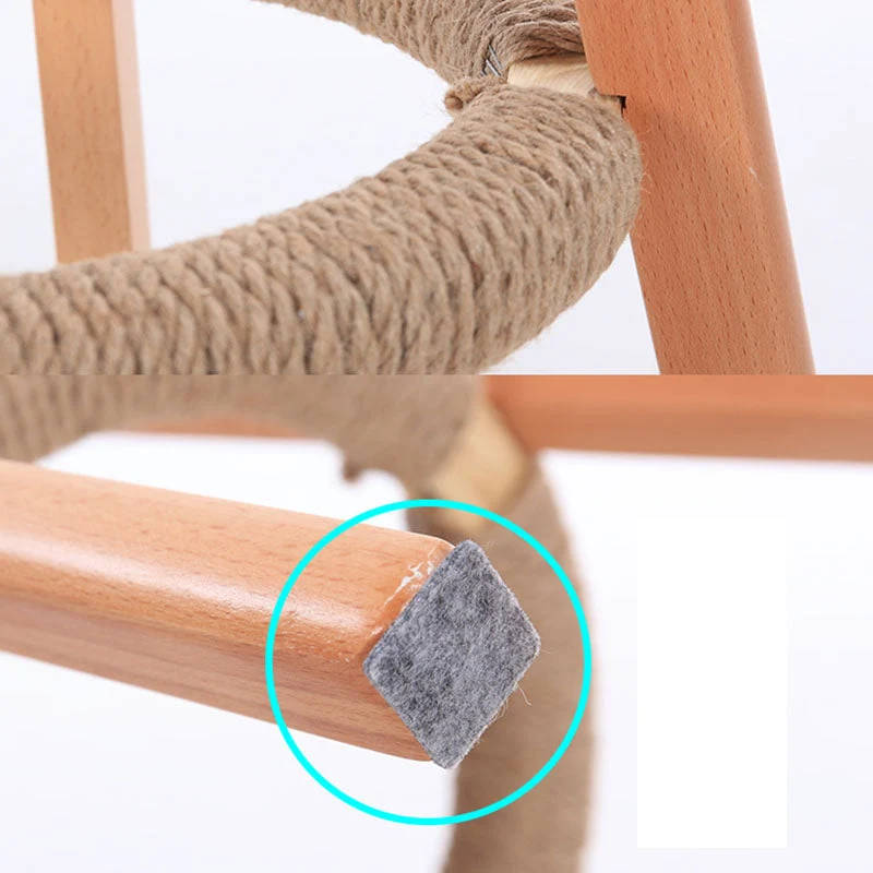 Houten barkruk Scandinavische stijl met vierkante zitting en tegenkruk voor keukenbar Clearhalo