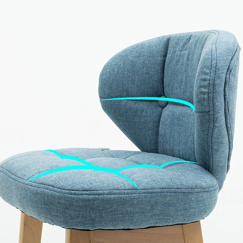 Houten barkruk Scandinavische stijl met vierkante zitting en tegenkruk voor keukenbar Clearhalo