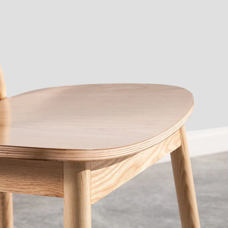 Houten eetkamerstoel eigentijdse stijl, armloze zijstoelen voor restaurants Clearhalo