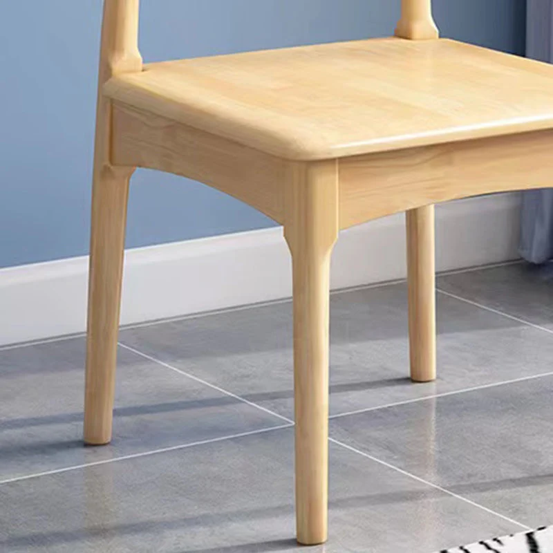 Houten eetkamerstoel industriële stijl Armloze thuisstoel Clearhalo