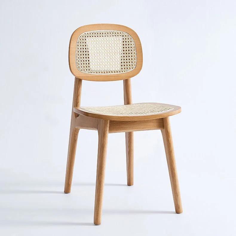 Houten eetkamerstoel moderne stijl Armloze stoelen met open rug voor de keuken Clearhalo