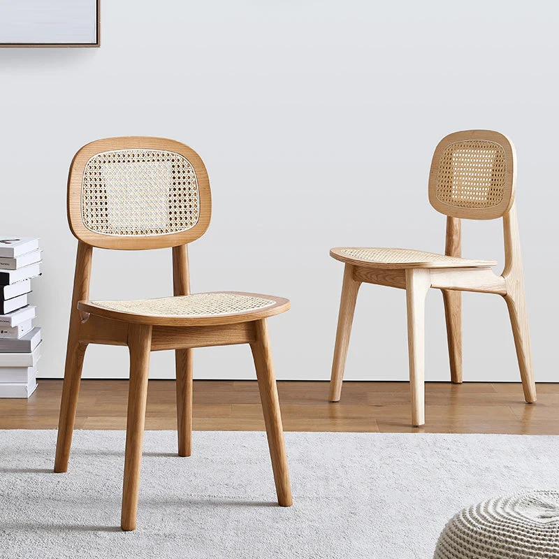 Houten eetkamerstoel moderne stijl Armloze stoelen met open rug voor de keuken Clearhalo
