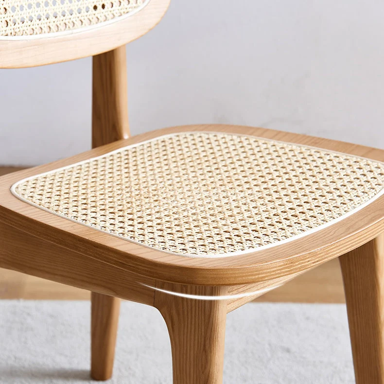 Houten eetkamerstoel moderne stijl Armloze stoelen met open rug voor de keuken Clearhalo