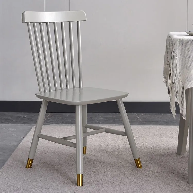 Houten eigentijdse bijzetstoelen Windsor-eetkamerstoelen met rugleuning voor thuis Clearhalo