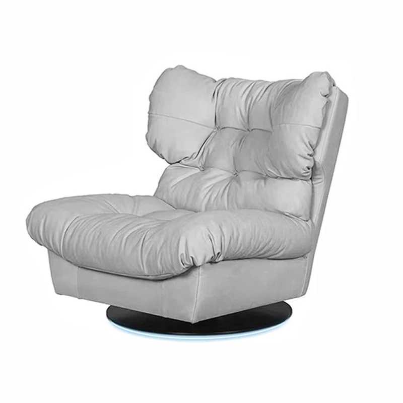 Houten frame draaibare standaard fauteuil effen kleur fauteuil Clearhalo