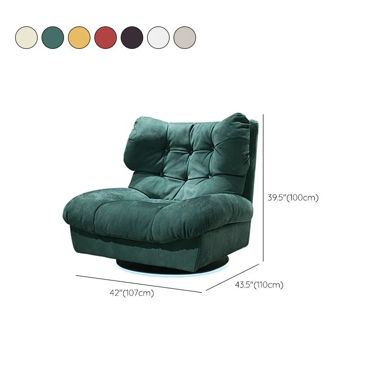 Houten frame draaibare standaard fauteuil effen kleur fauteuil Clearhalo