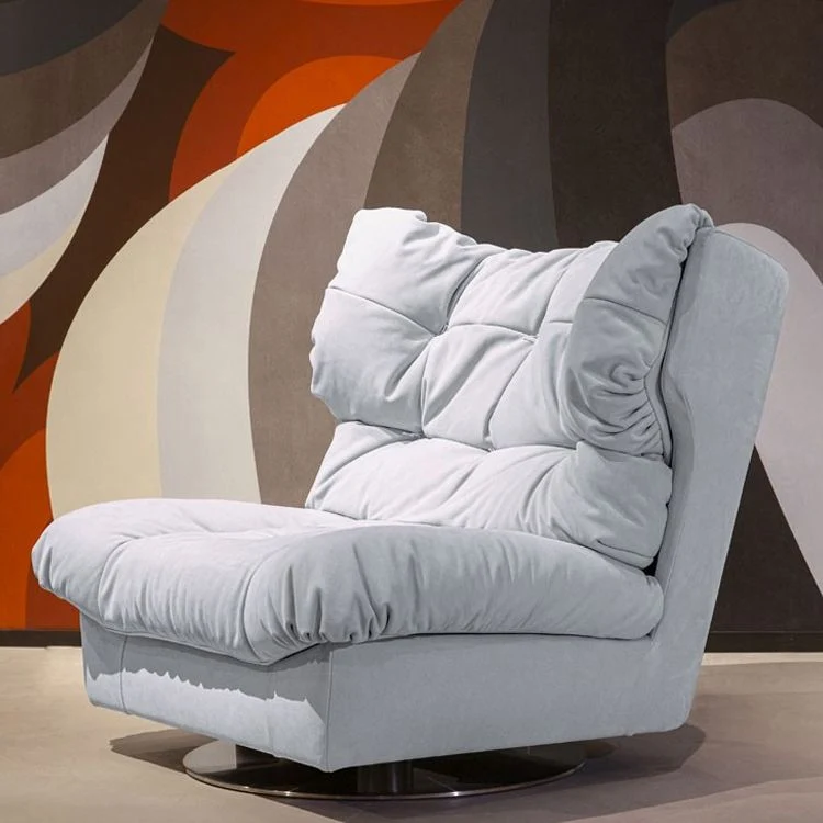 Houten frame draaibare standaard fauteuil effen kleur fauteuil Clearhalo