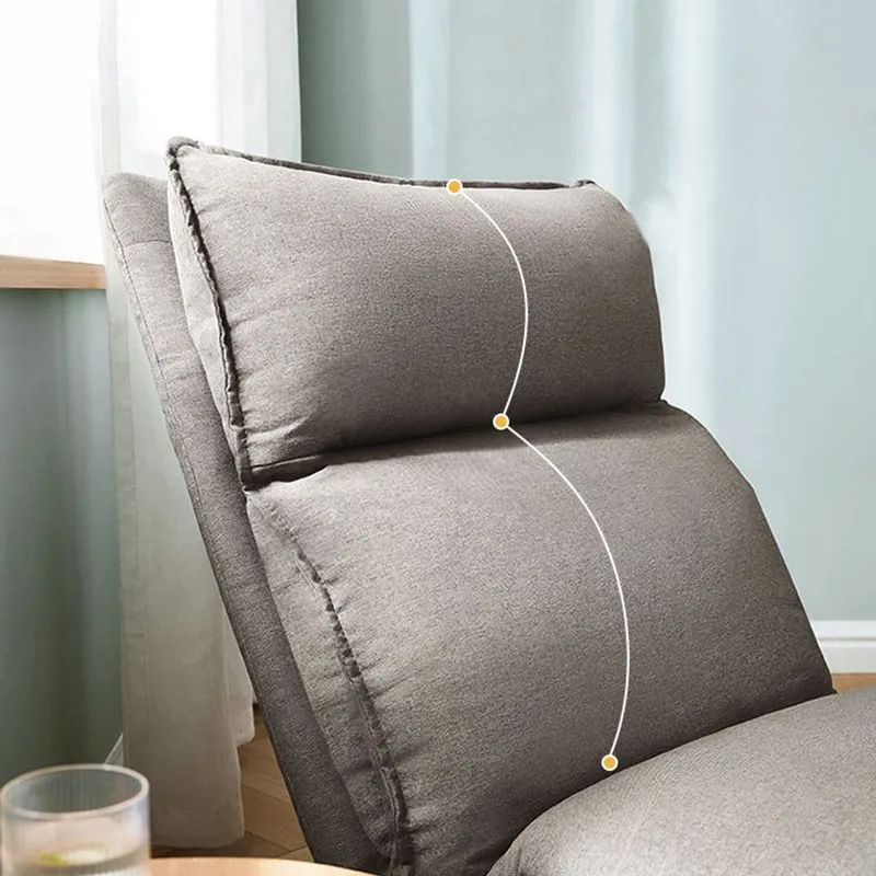 Houten frame duw-rug fauteuil stoelen Nordic handmatige standaard fauteuil met voetsteun Clearhalo