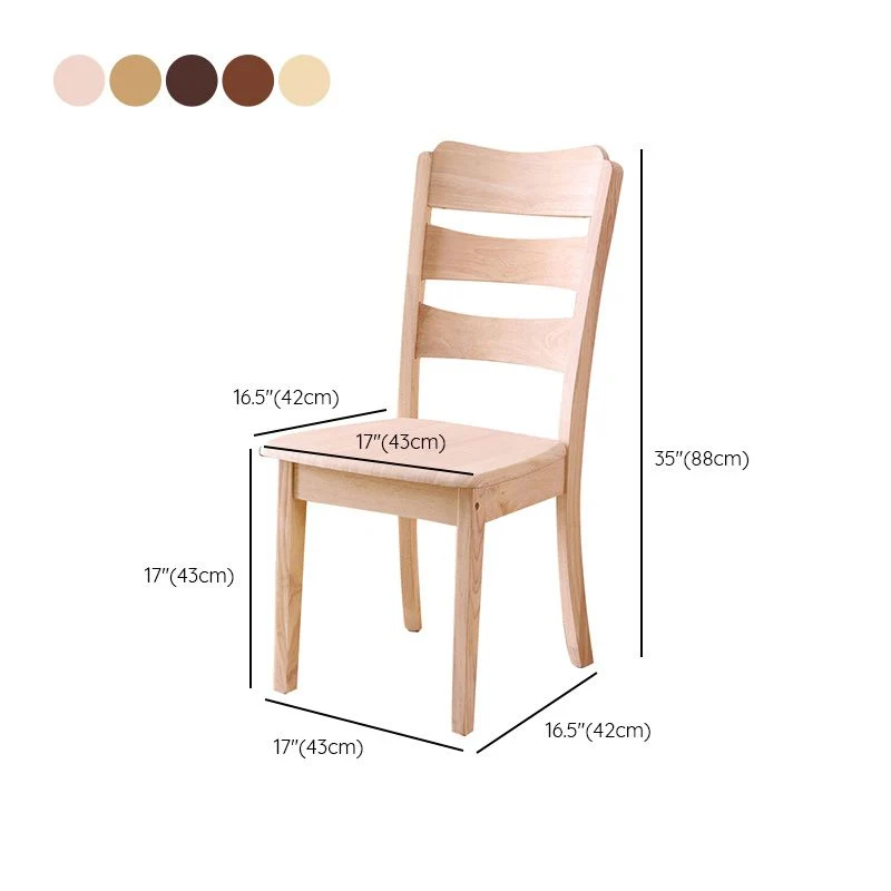 Houten moderne stijl eetkamerstoel Ladder achterkant stoel voor eetkamer Clearhalo